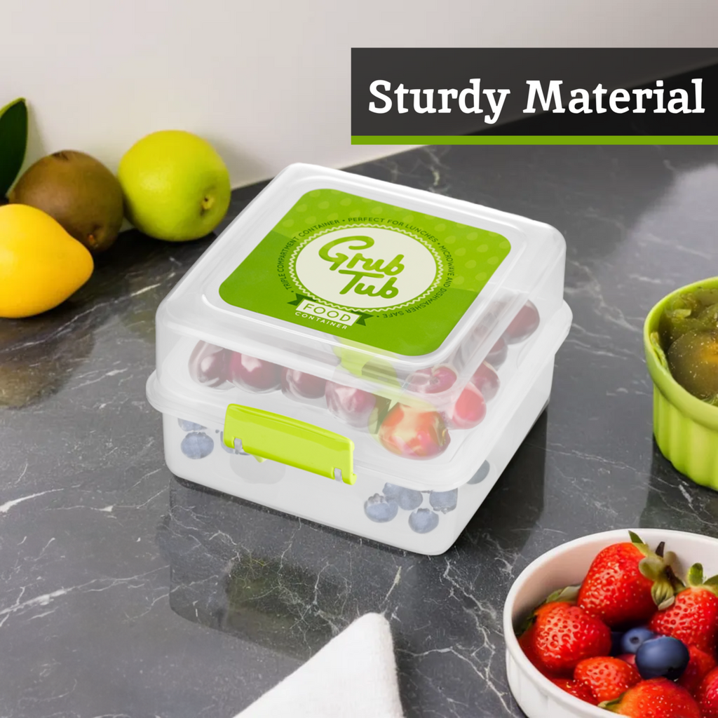 Clear Lunch Box with Removable Compartments