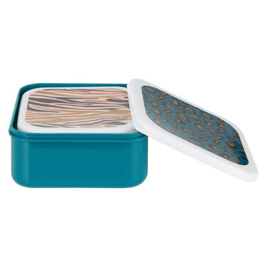 Set of 4 Animal Print Lunch Boxes