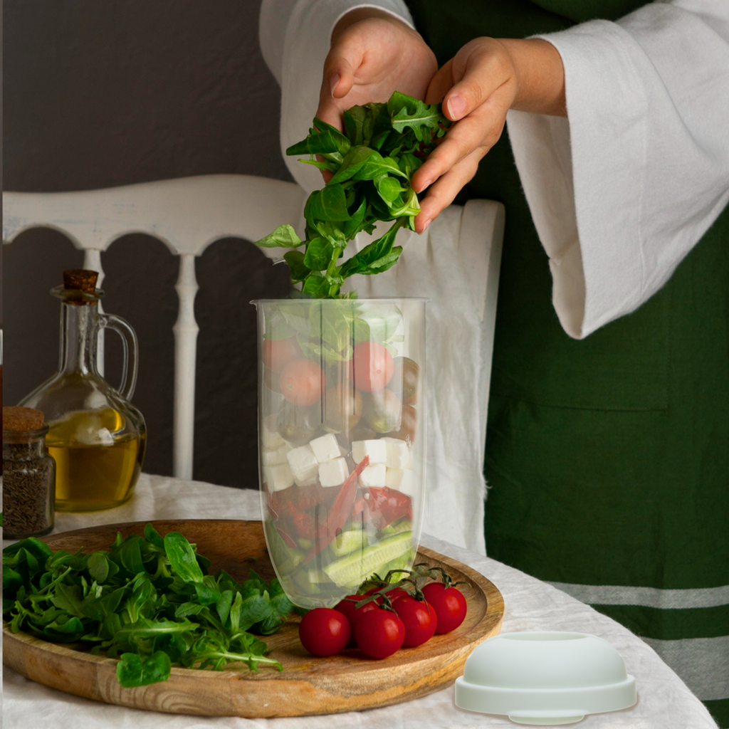 Salad Cup with Fork and Dressing Pod