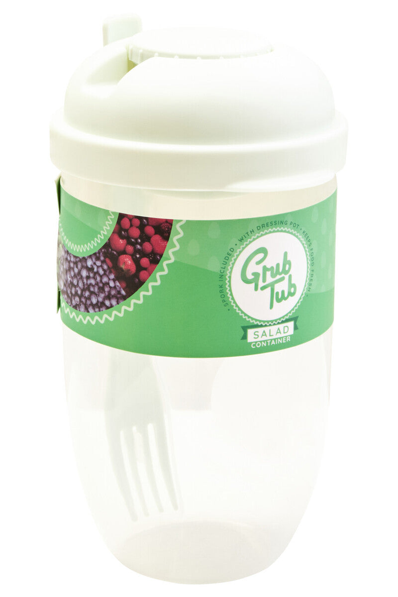 Salad Cup with Fork and Dressing Pod