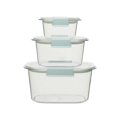 Set of 3 Food Storage Containers with Airtight Lids