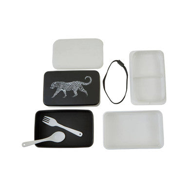Leopard Lunch Box With Cutlery