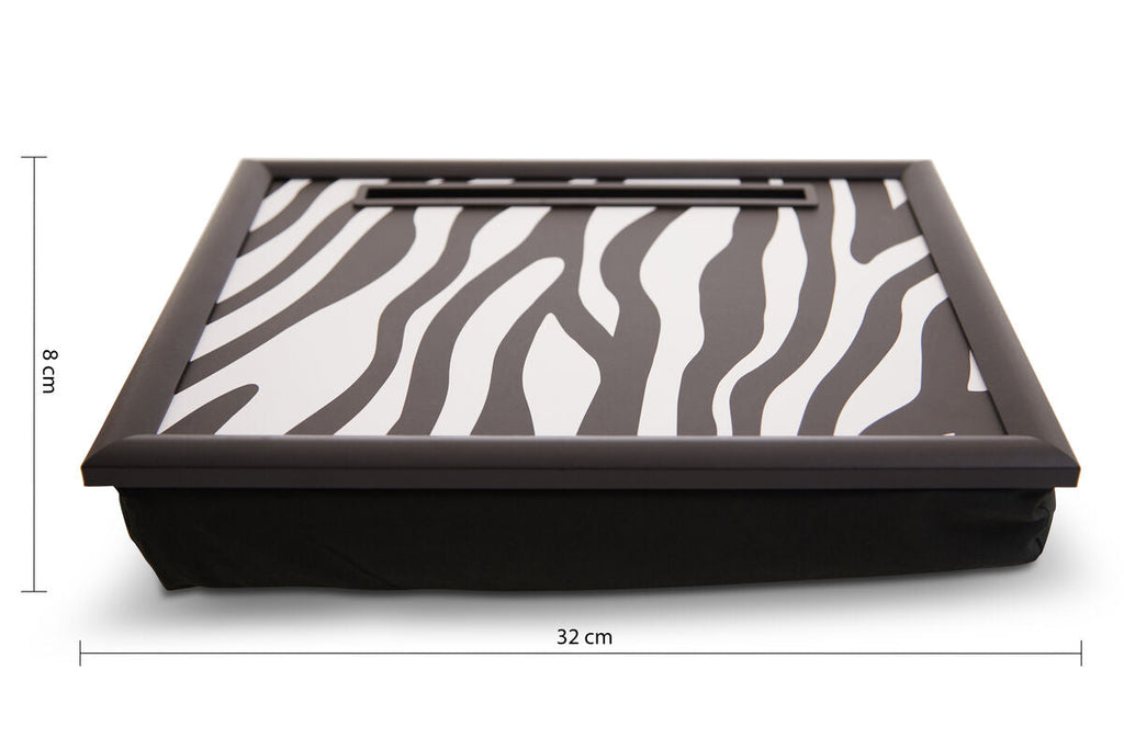 Mono Zebra Lap Tray with iPad Holder