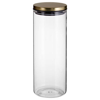 Glass Storage Jar with Gold Lid 1600ml