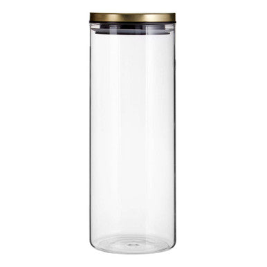 Glass Storage Jar with Gold Lid 1600ml
