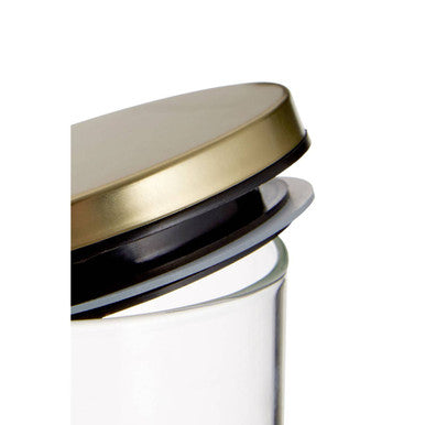 Glass Storage Jar with Gold Lid 1600ml