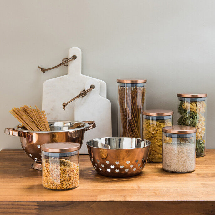 Glass Storage Jar with Gold Lid 1600ml
