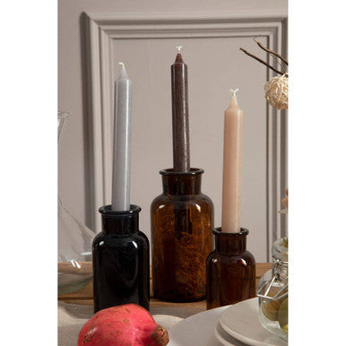 Small Amber Glass Bottle with Stopper