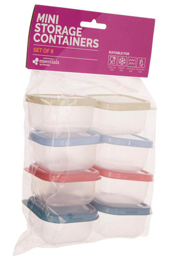 Set of 8 Multicolour Mini Storage Containers