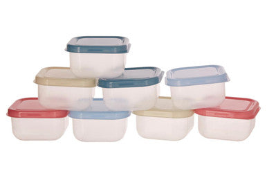 Set of 8 Multicolour Mini Storage Containers