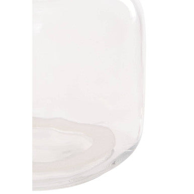 Square Glass Jar 1050ml with Champagne Lid