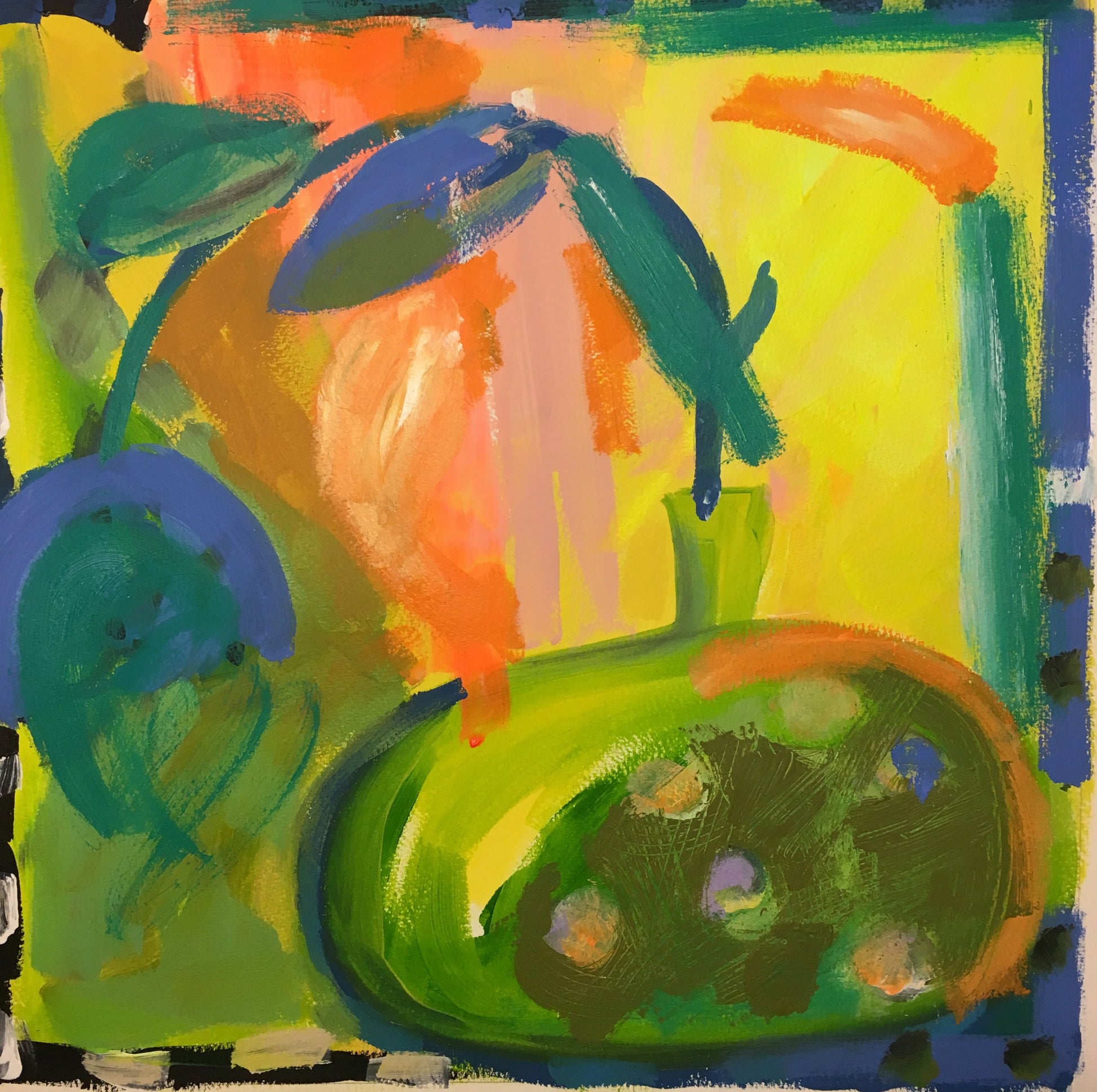 Tulip Painting Original Gouache and Watercolour