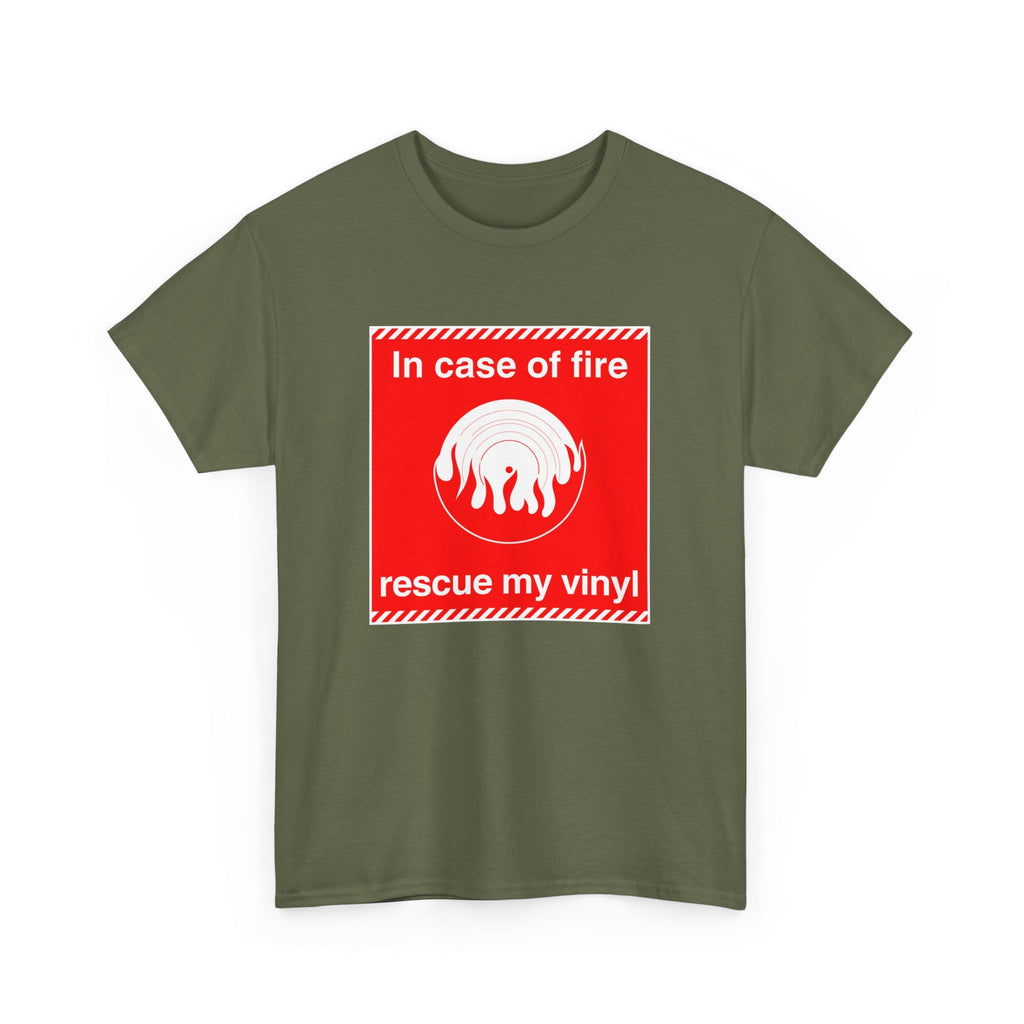In Case of Fire Save My Vinyl T Shirt