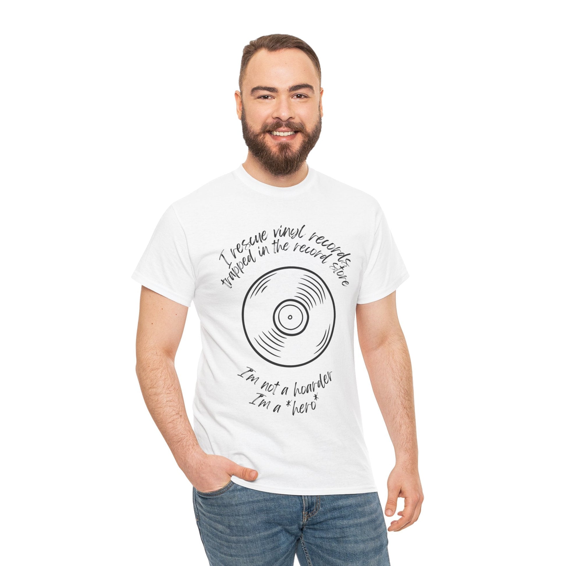 I'm Not a Hoarder I'm a Hero Men's Vinyl T-Shirt