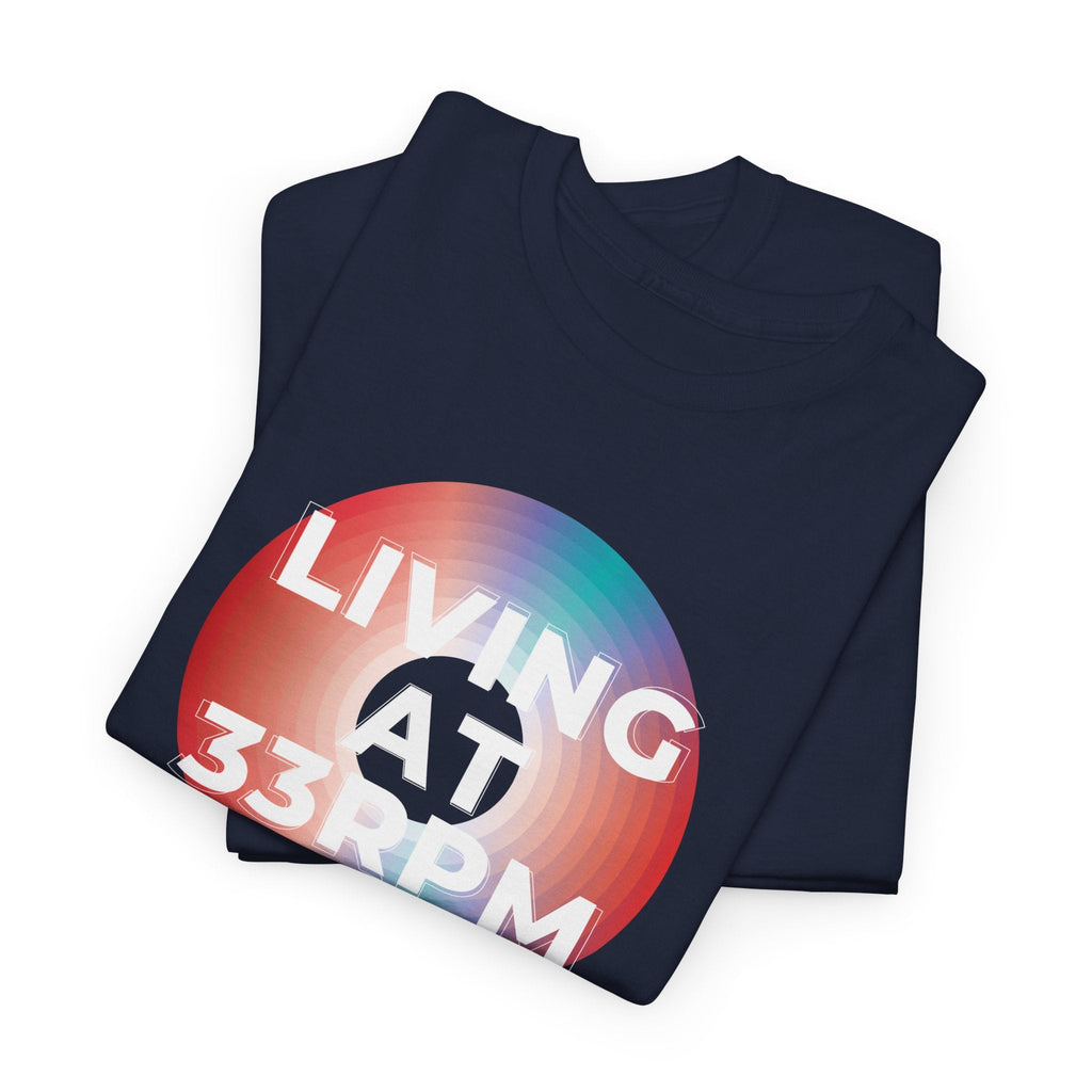 Living at 33rpm Men's Vinyl T-Shirt