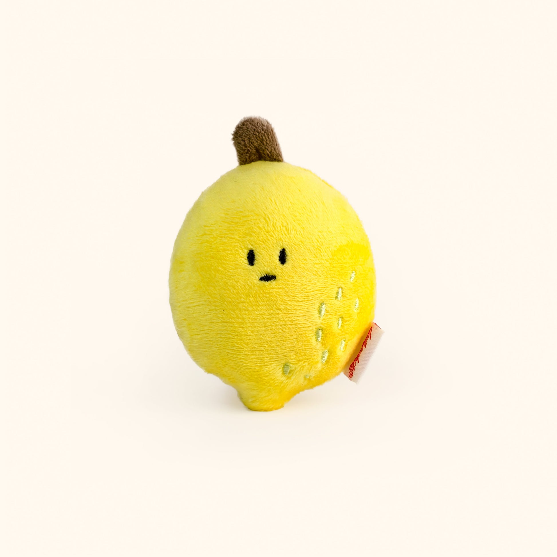 Lemon Plush Bag Charm in Vibrant Yellow
