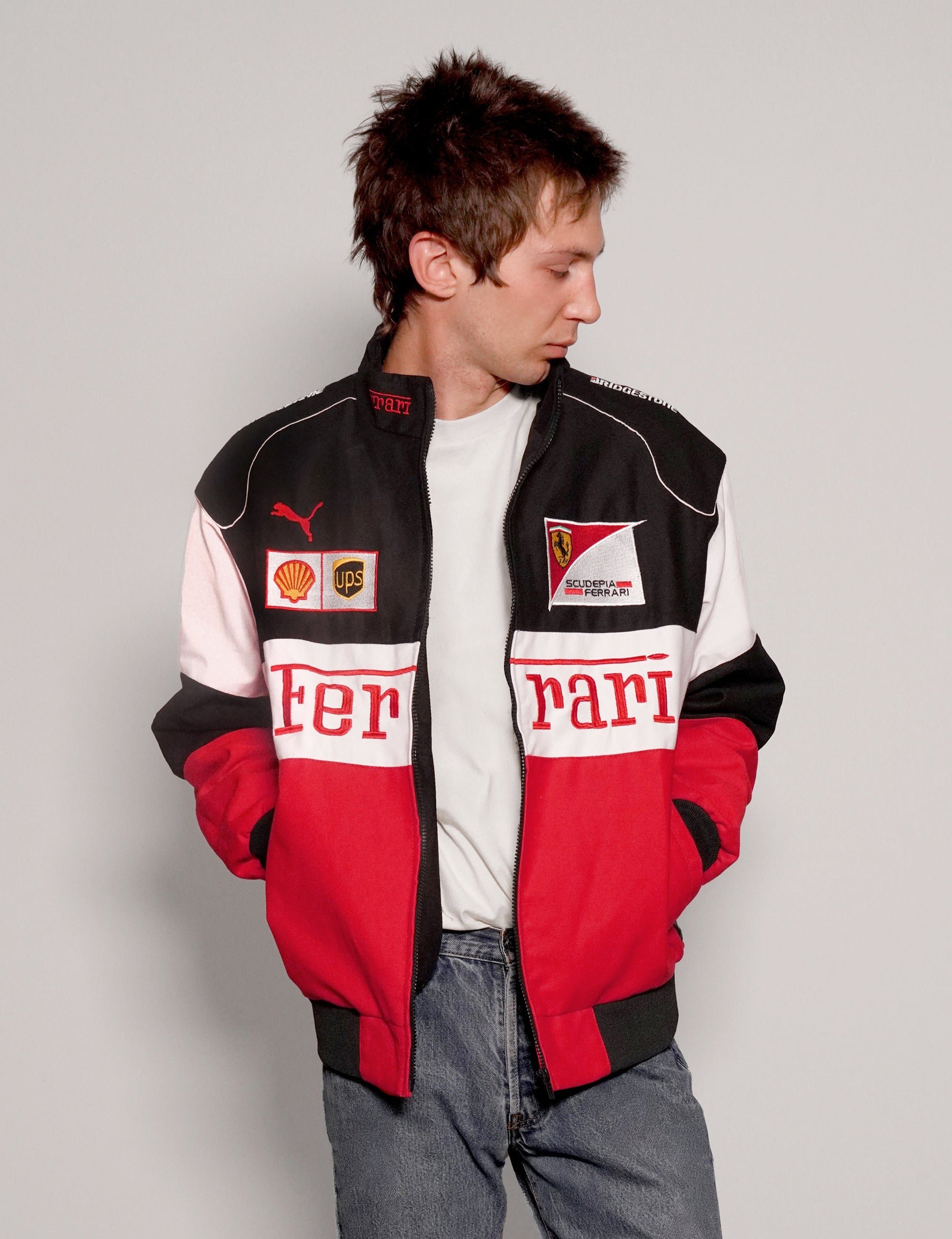 Red Racing Jacket Vintage Cotton