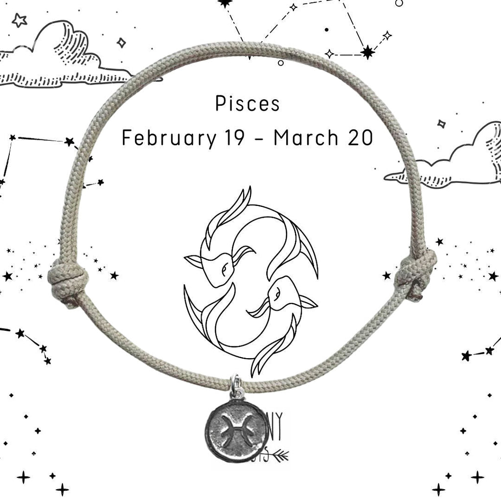 Baby Star Sign Rope Bracelet in Sterling Silver
