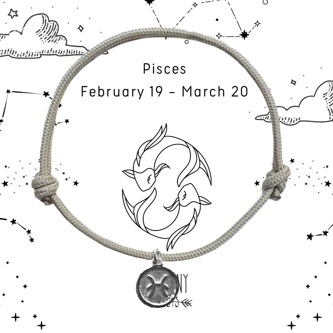 Baby Star Sign Rope Bracelet in Sterling Silver