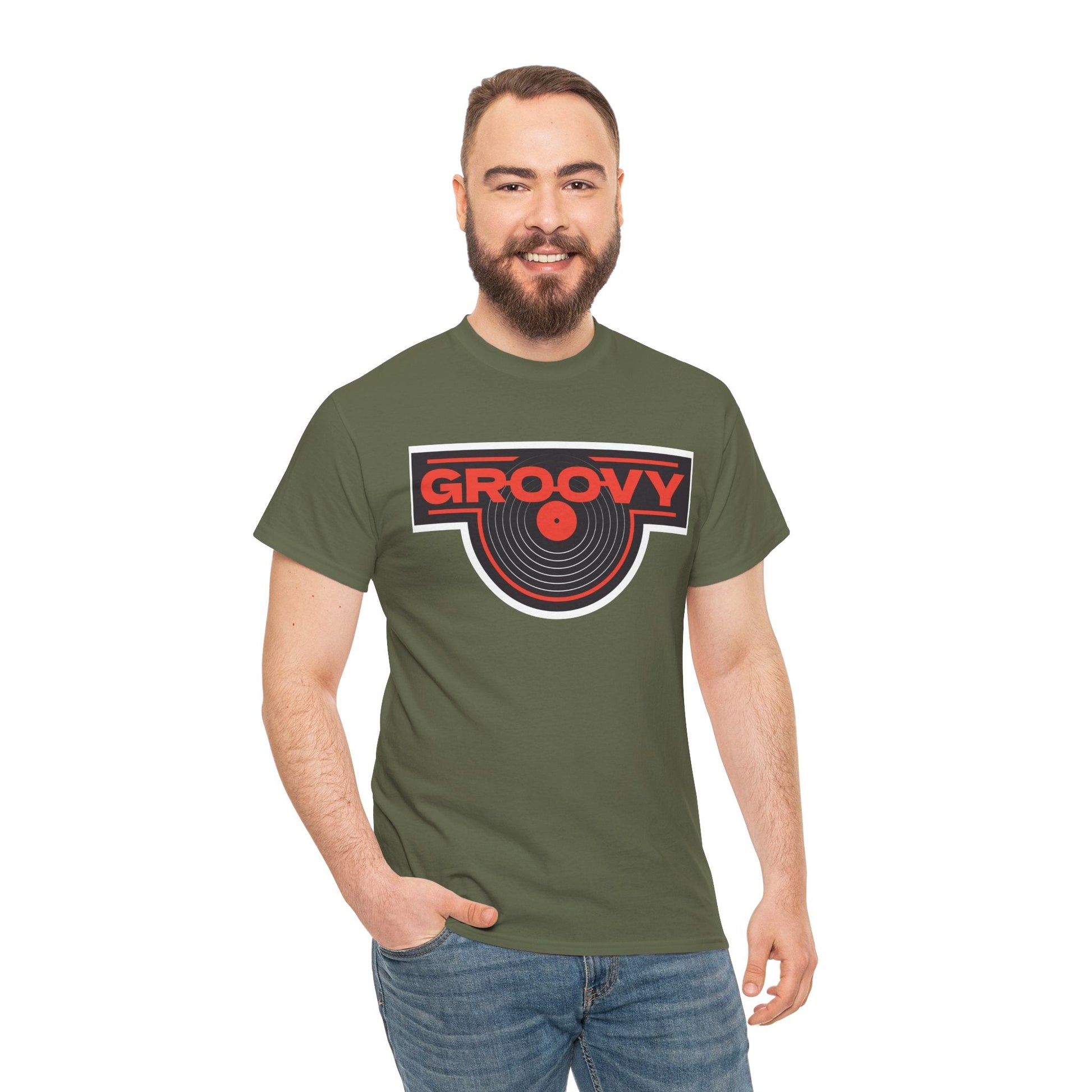 Groovy Men's Vinyl Records T-Shirt