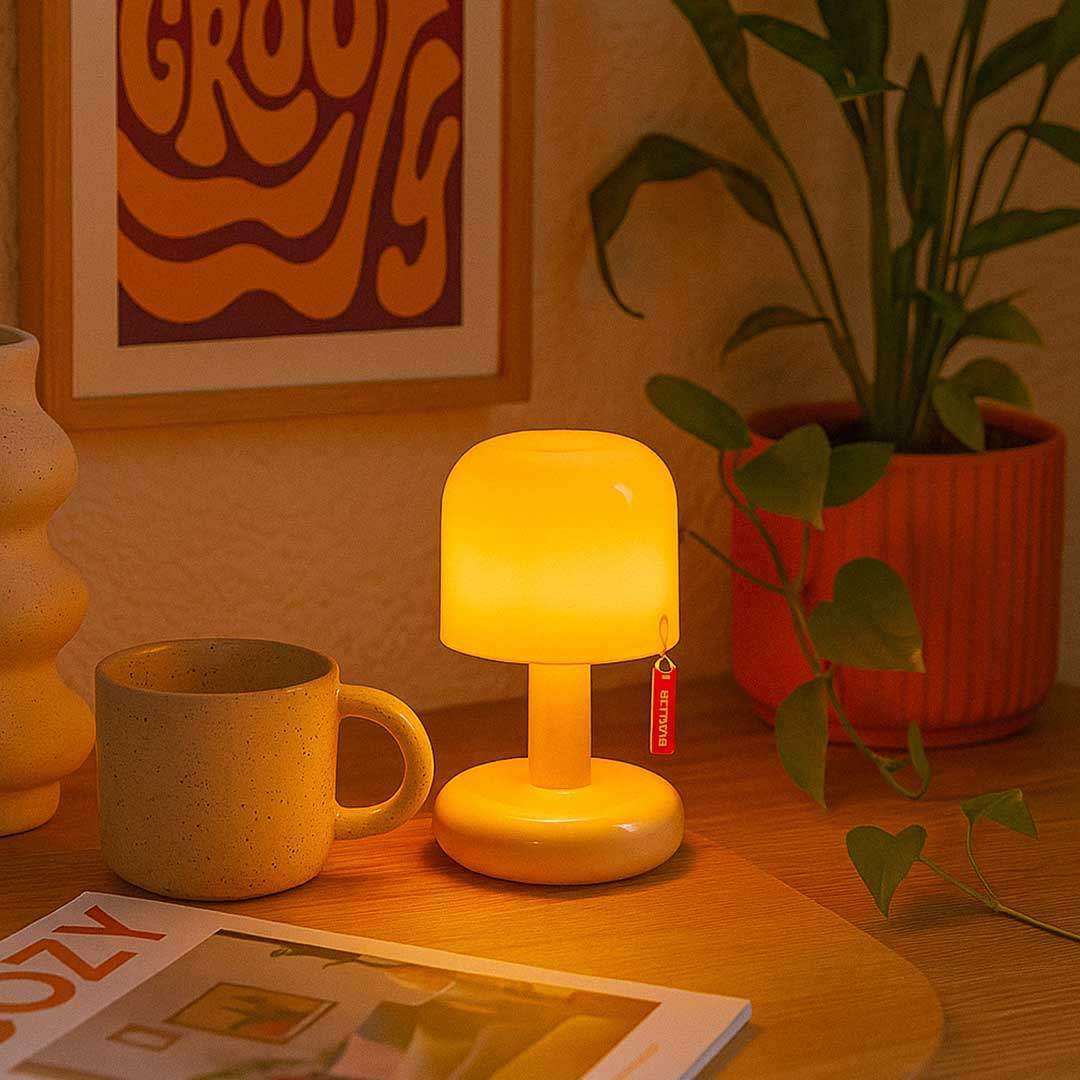 Mini Mushroom Ambient Desk Light USB Rechargeable