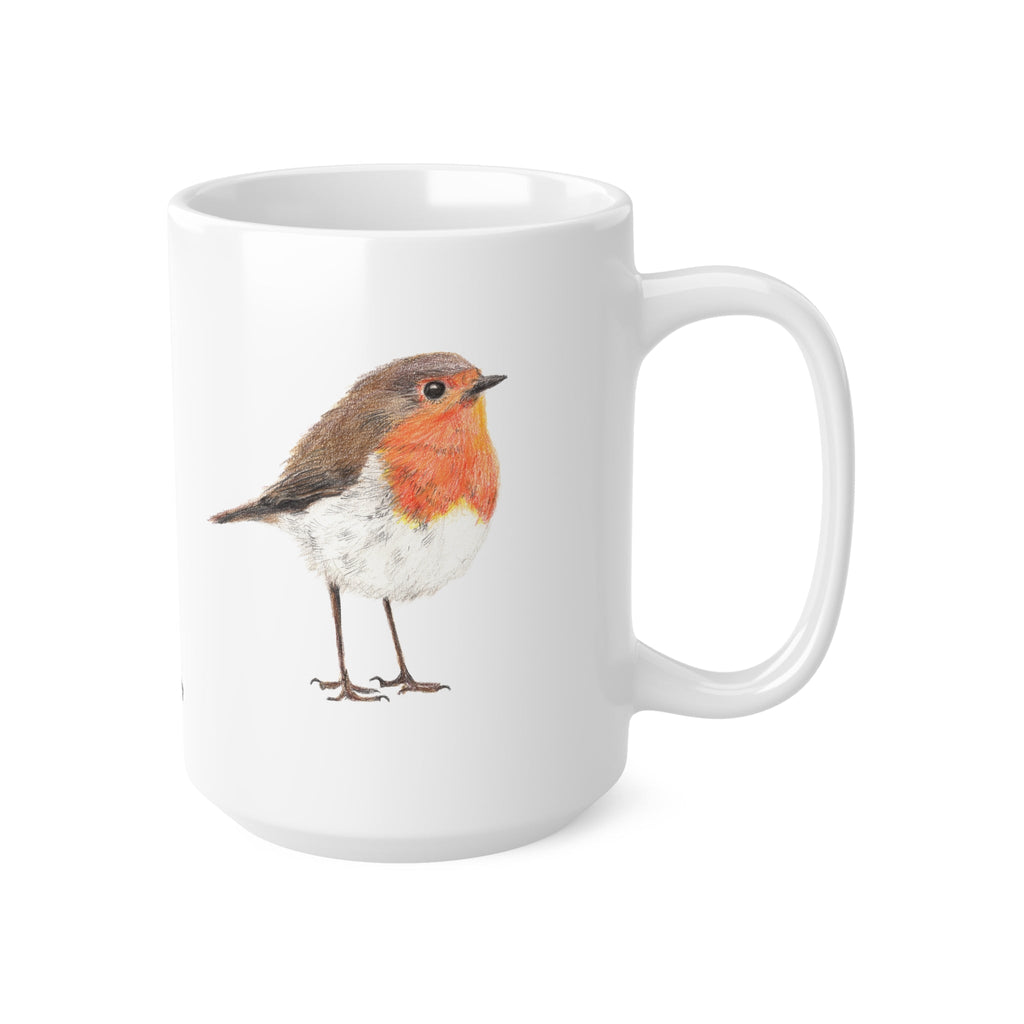 Robin Bird Ceramic Coffee Mug 15oz