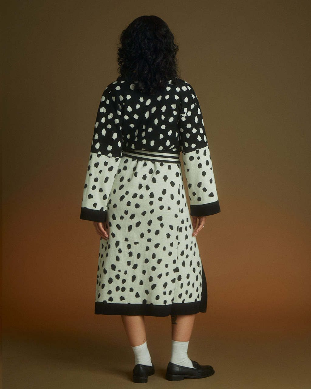 Scattered Dots Wool and Cashmere Cardigan