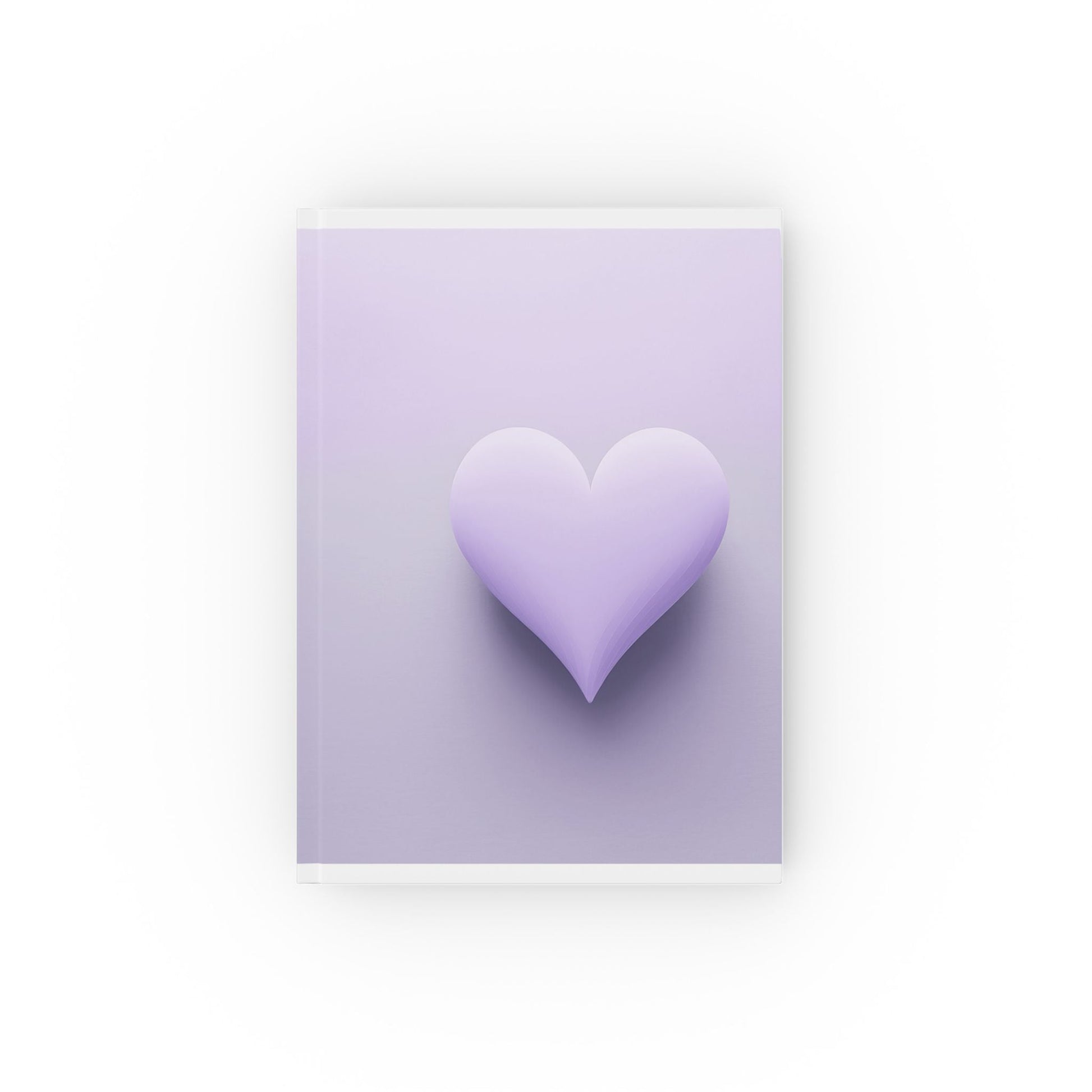 Lilac Hardcover Journal with Love Heart Design