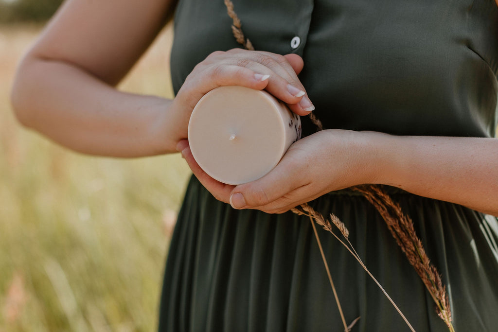 Handcrafted Latvian Summer Candle with Honey & Amber Accents by TL Candles at www.brixbailey.com