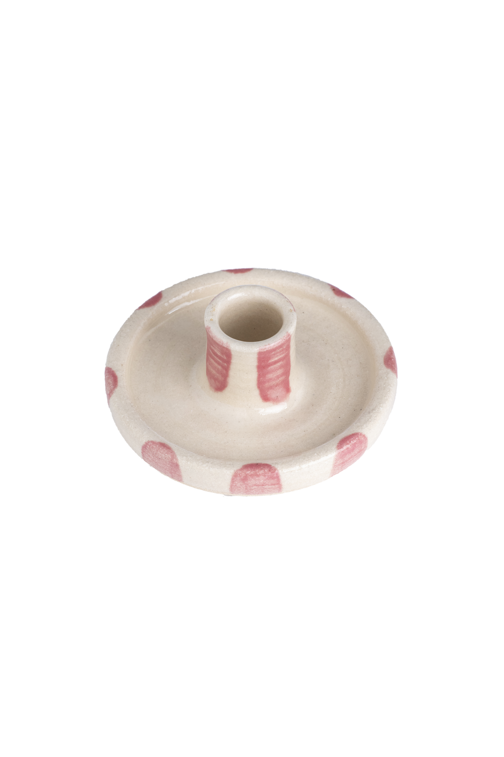 Handmade Ceramic Candle Holders with Drip Tray