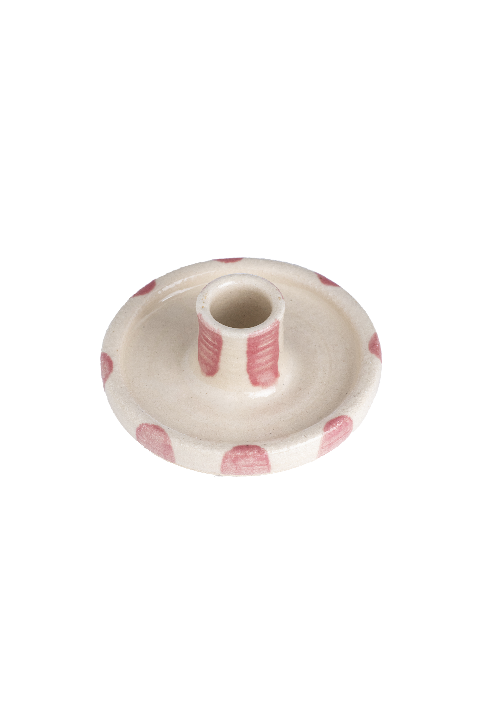 Handmade Ceramic Candle Holders with Drip Tray