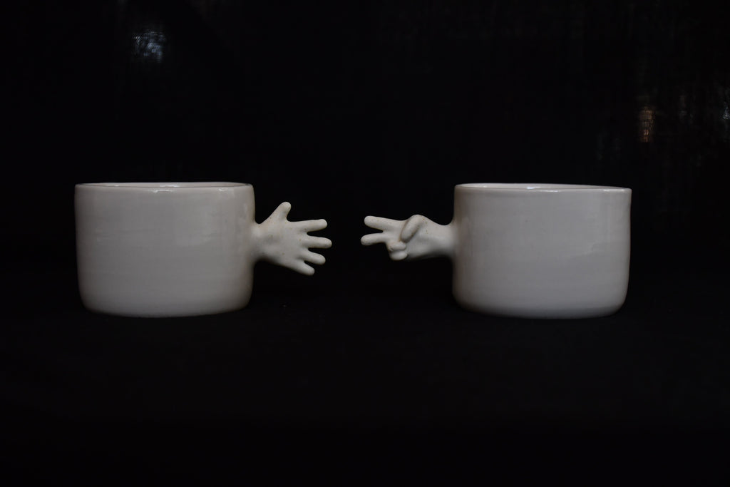 Rock Paper Scissors Porcelain Cup Set