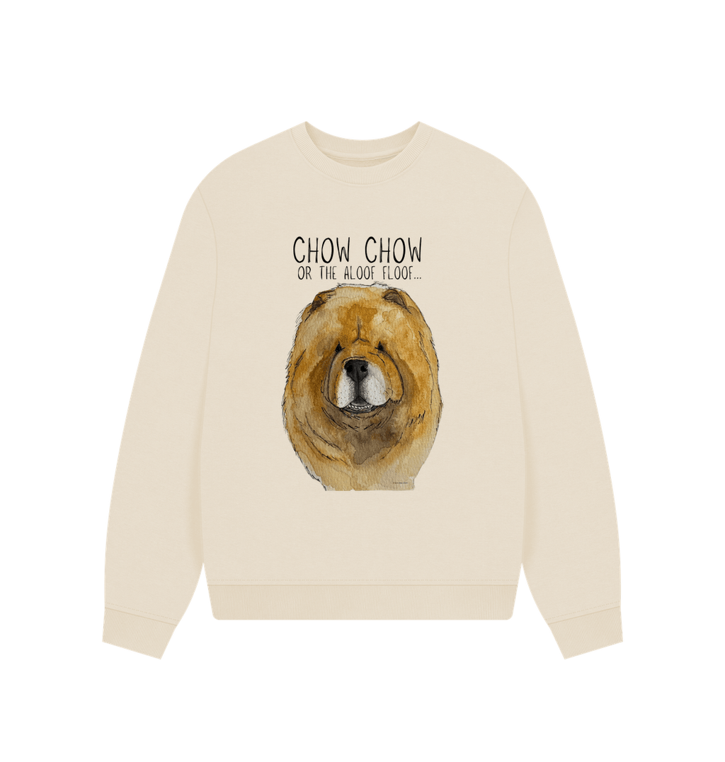 Red Chow Chow Oversized Sweatshirt for Women