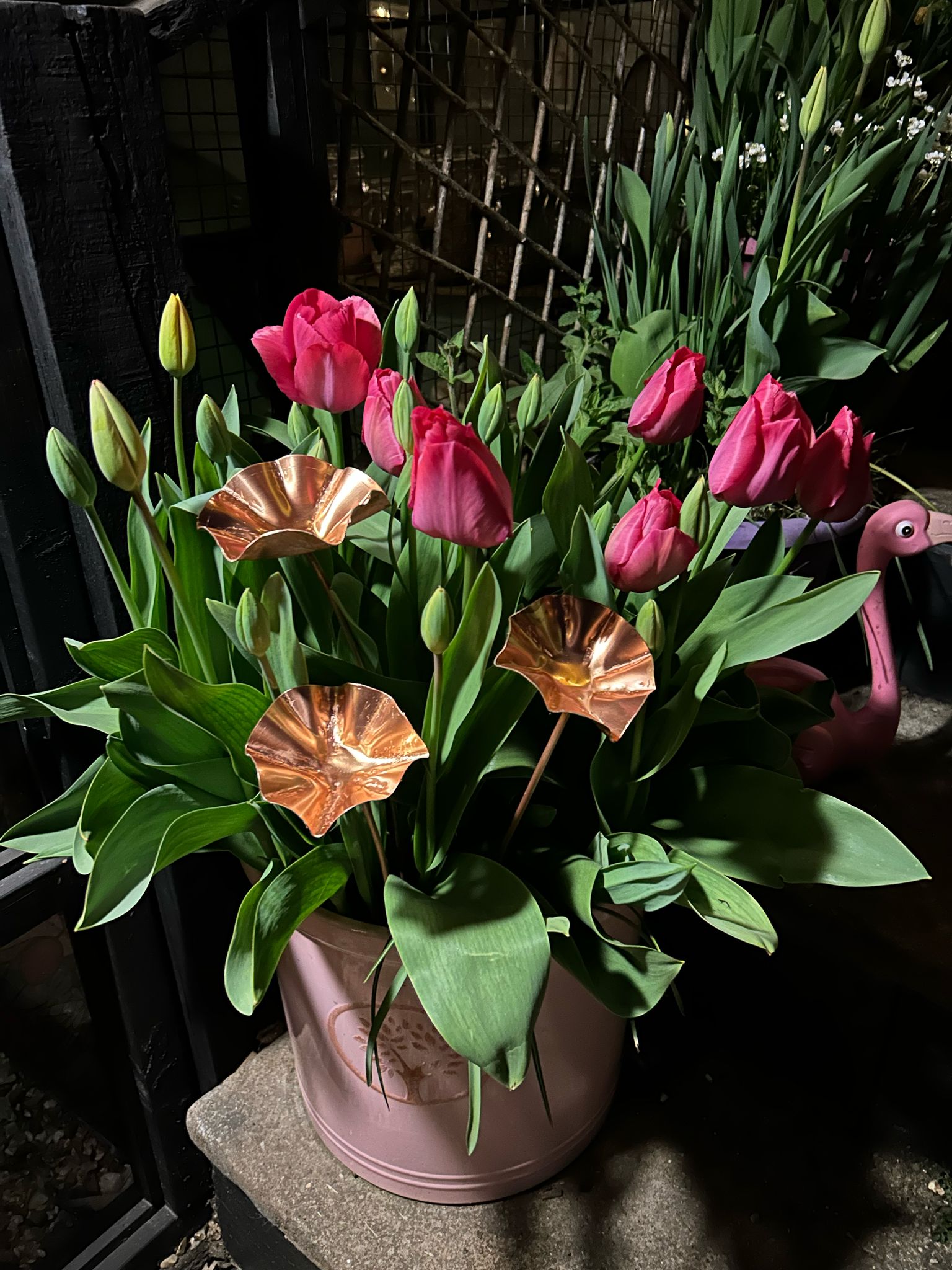 Set of 3 Copper Bee Drinkers