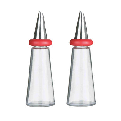 Red Oil and Vinegar Bottle Set
