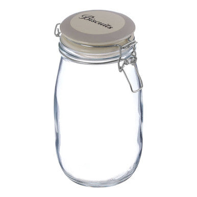Biscuit Glass Storage Jar 1500ml