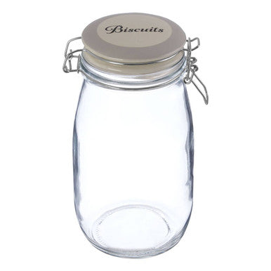 Biscuit Glass Storage Jar 1500ml