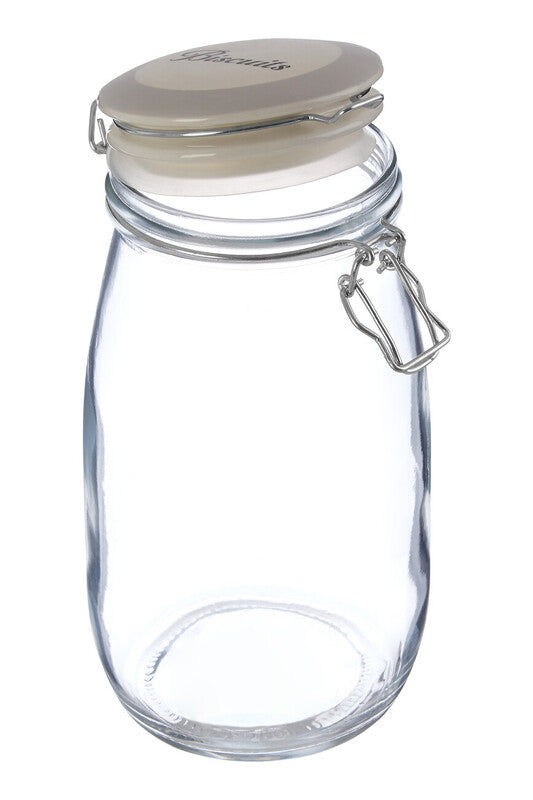 Biscuit Glass Storage Jar 1500ml