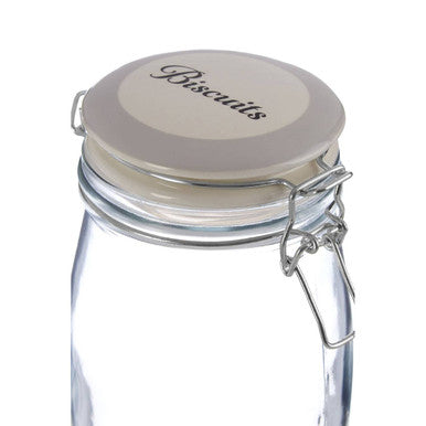 Biscuit Glass Storage Jar 1500ml