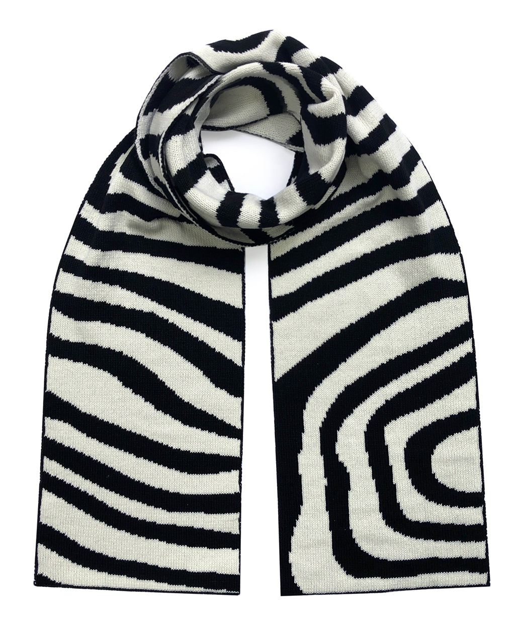 Organic Stripes Wool and Cashmere Scarf
