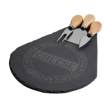 4 Piece Cheese Board and Knives Set