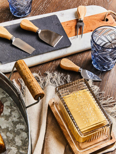 Slate Board and 4 Piece Cheese Knife Set