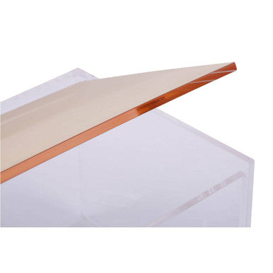 Large Clear Storage Box with Gold Hinge