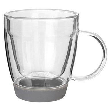 Double Wall Glass Mug 220ml with Silicone Base