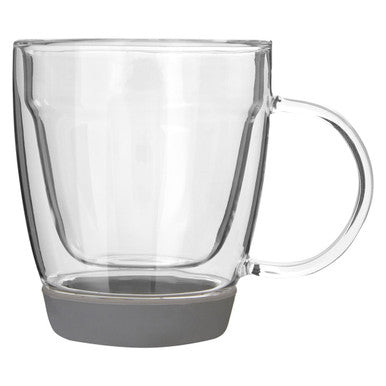 Double Wall Glass Mug 220ml with Silicone Base