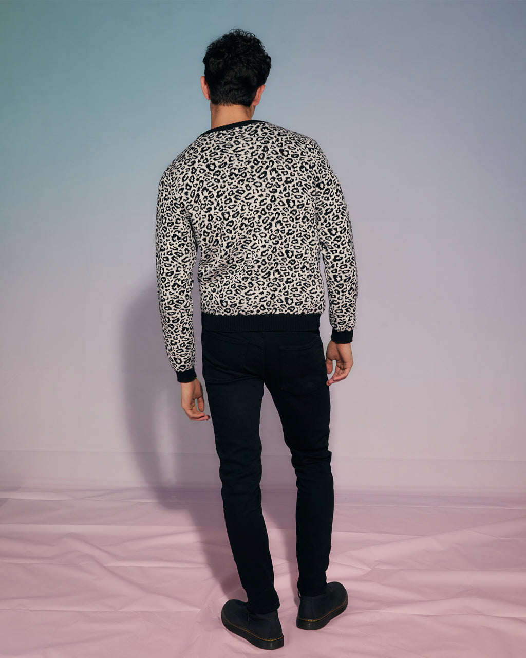 Leopard Wool and Cashmere Knitted Jumper
