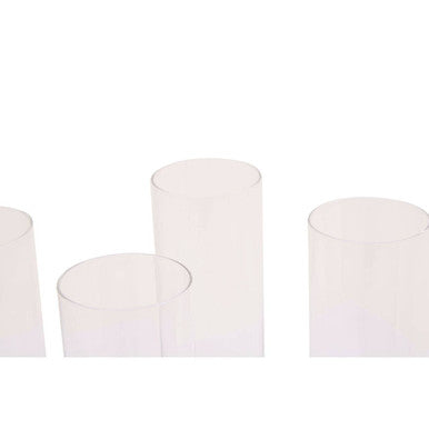 Set of Four Clear Crystalline Highball Glasses