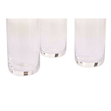Set of Four Clear Crystalline Highball Glasses