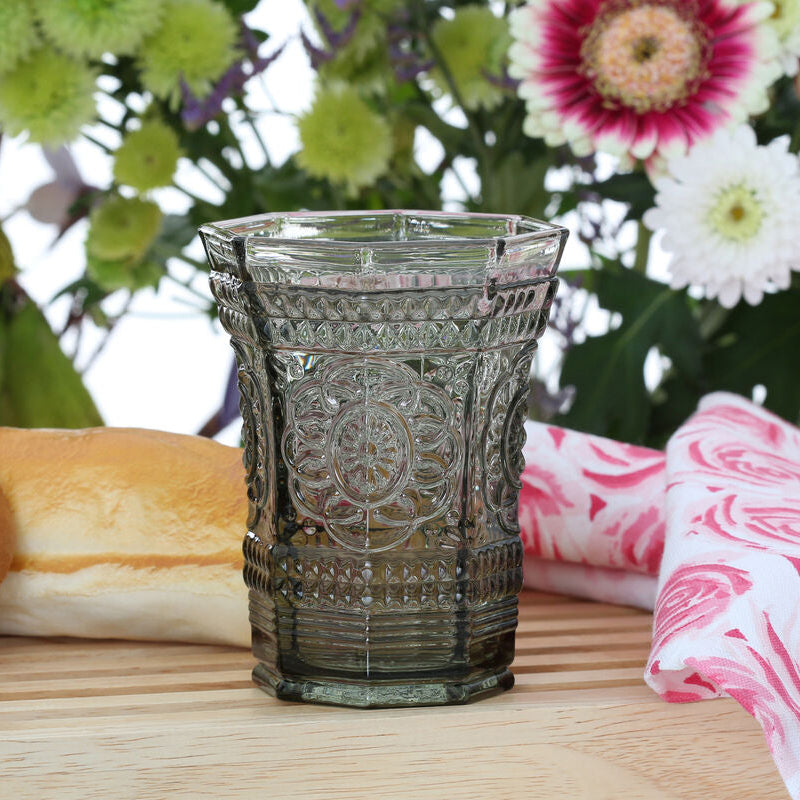 Baroque Smoked Glass Tumbler