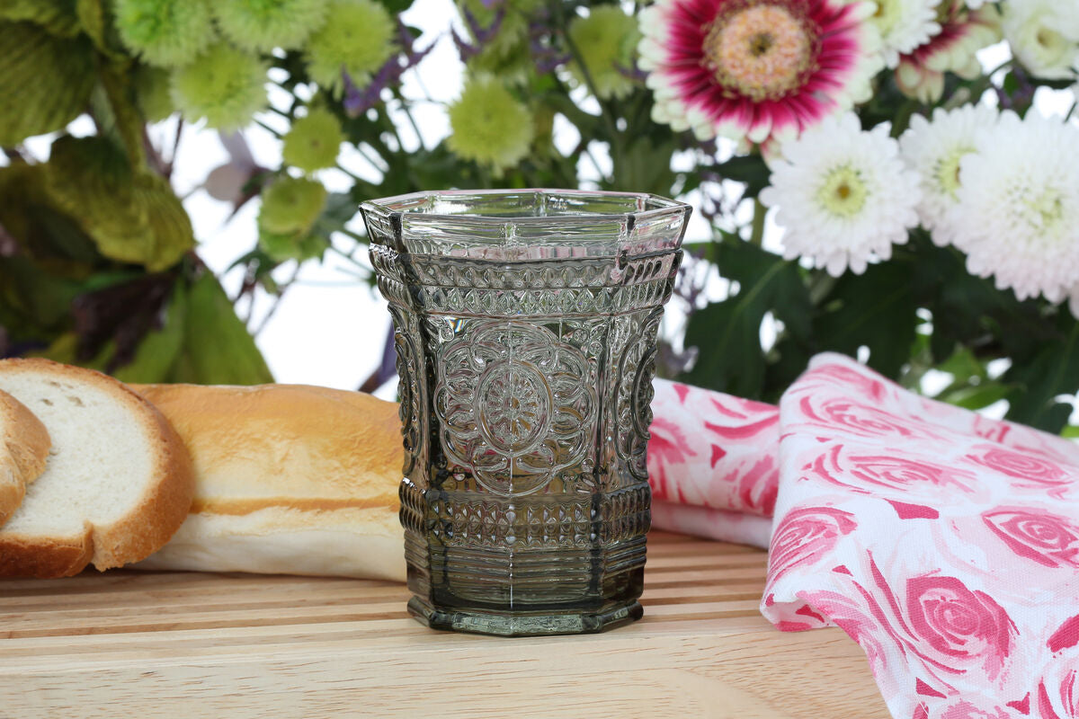 Baroque Smoked Glass Tumbler